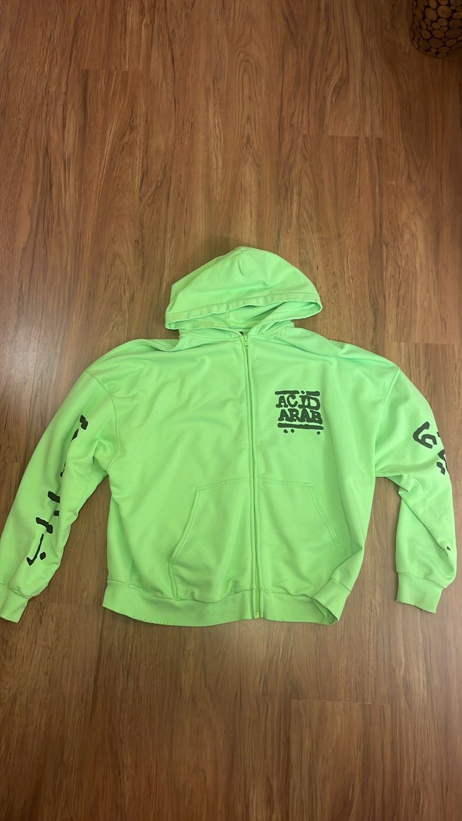 Balenciaga Balenciaga Acid Arab Zip Up Hoodie 41/250 | Grailed
