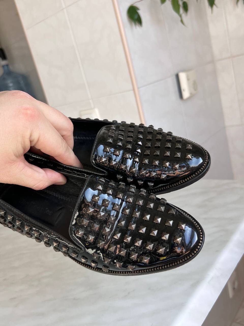 Leather × The Kooples The Kooples Black Leather Loafer Studded Shoes Avant-Garde Size US 7 / IT 37 - 19 Thumbnail