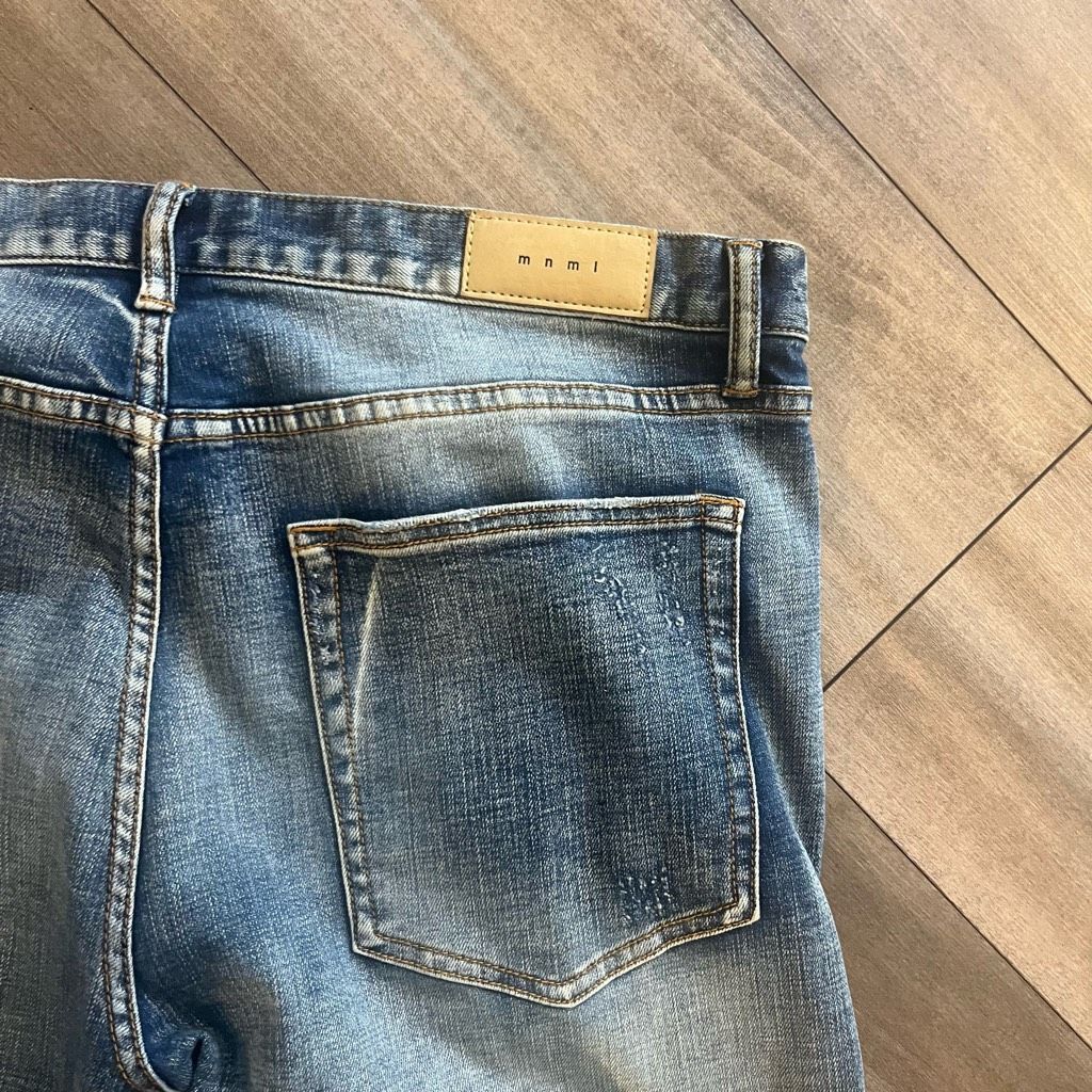 MNML MNML Light Wash Distressed Casual Denim Jeans Men 38x33 Size US 38 / EU 54 - 6 Thumbnail