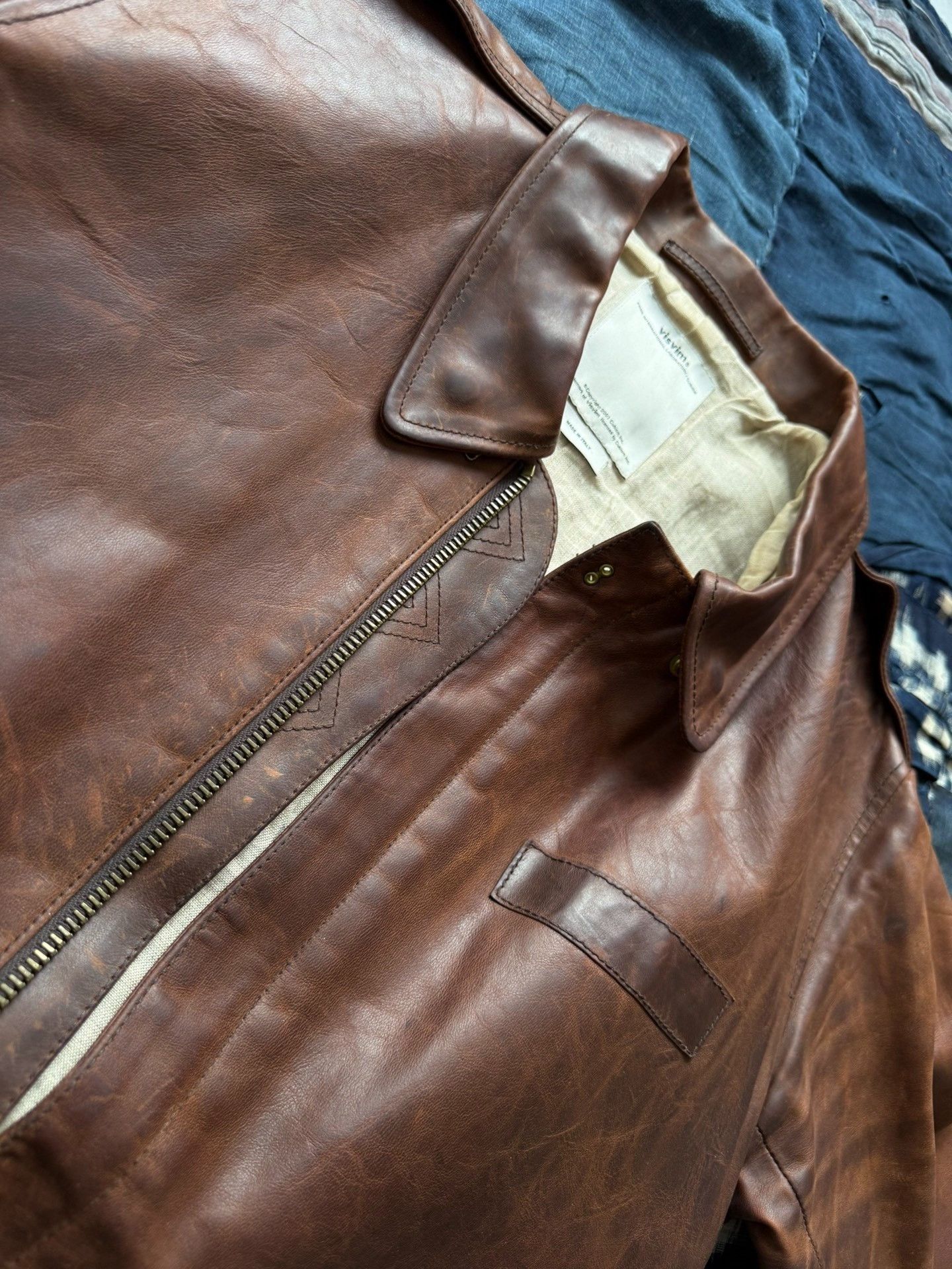 Visvim VISVIM 12AW ELMENDORF A2 Horse Leather Jacket Size US XXS / EU 40 - 7 Thumbnail