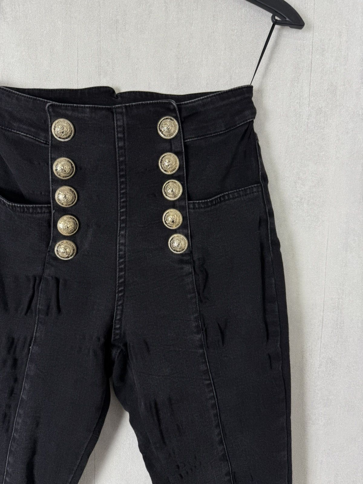 Balmain Balmain Paris Women’s Gold Buttons Denim Jeans Pants Size 36 Size 26" / US 2 / IT 38 - 4 Thumbnail