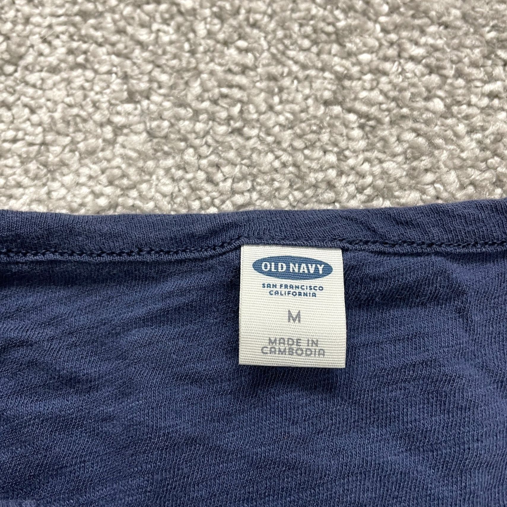 Old Navy Old Navy Blouse Womens M Blue 100% Cotton Bell Sleeve Tasseled Casual Top Size M / US 6-8 / IT 42-44 - 4 Thumbnail