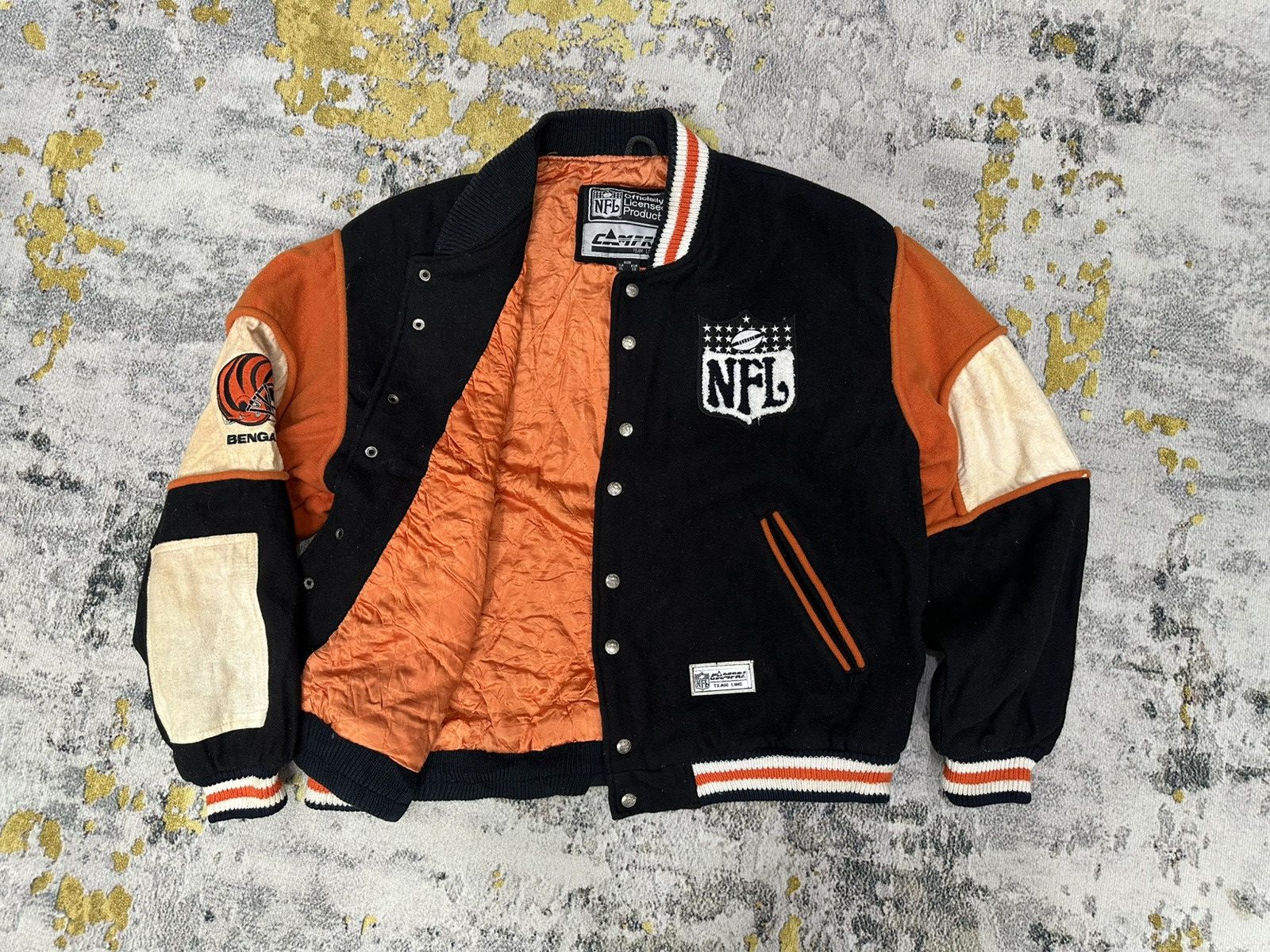 NFL Vintage 90s NFL Cincinnati Bengals Wool Varsity Jacket Size US XL / EU 56 / 4 - 3 Thumbnail