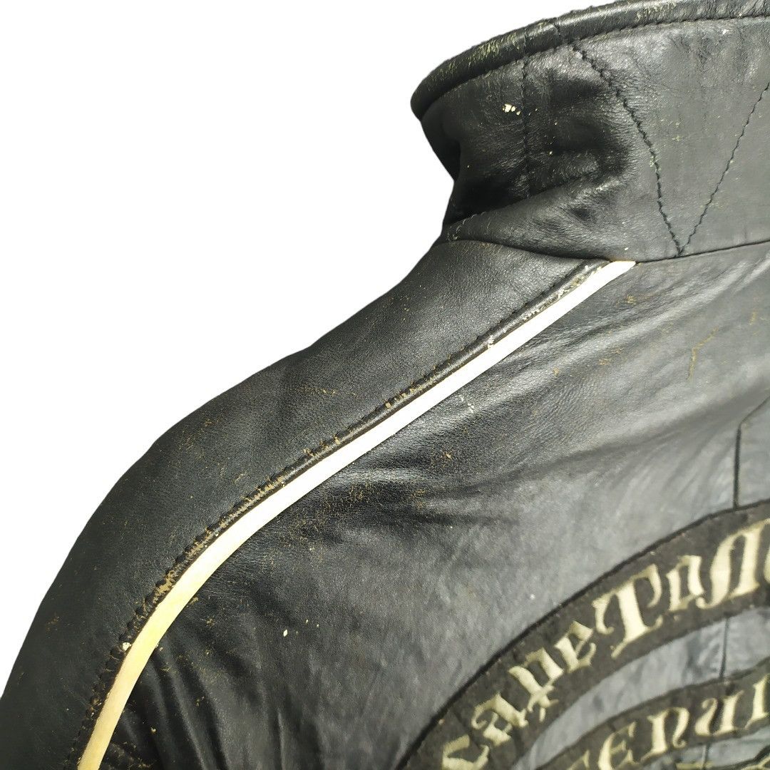 Harley Davidson TRASHED🔥 80's HD Patches Big Logo Leather Jacket #949 Size US M / EU 48-50 / 2 - 3 Thumbnail