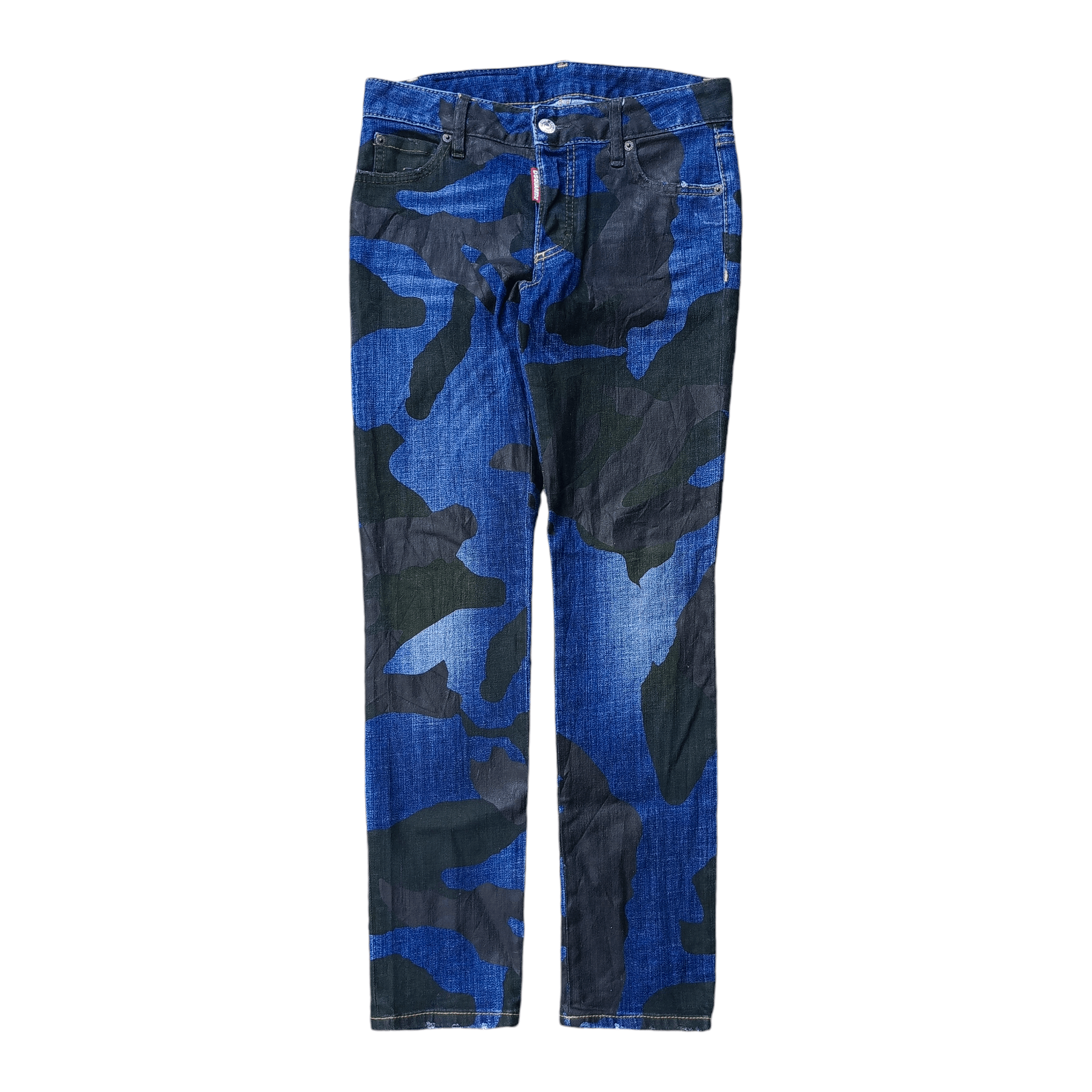 Dsquared2 DSQUARED2 RUNWAY STRAIGHT CROPPED JEANS CAMO PRINT Size 29" - 1 Thumbnail