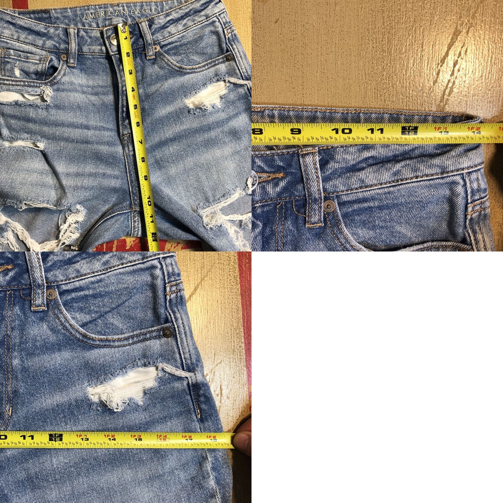 American Eagle Outfitters American Eagle Outfitters Jeans Womens Mom 4 Regular Blue Distressed Light Wash 29in Inseam 5-Pocket Denim Cotton Blend Relaxed 90s Modern Womens Size 27" / US 4 / IT 40 - 9 Thumbnail