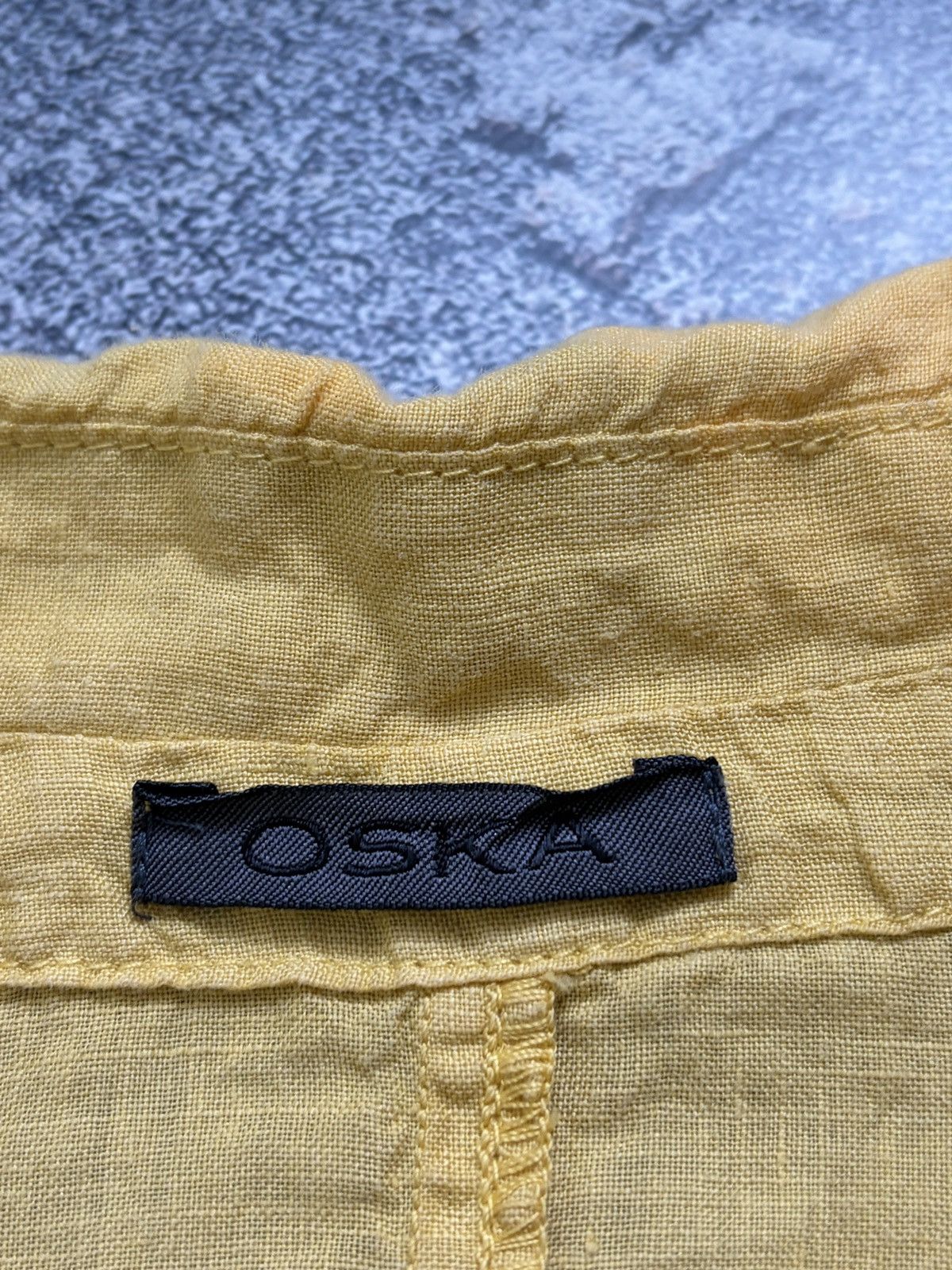OSKA OSKA Yellow 100% Linen Oversized Boxy Shirt Blouse 3 L/XL Size L / US 10 / IT 46 - 3 Thumbnail
