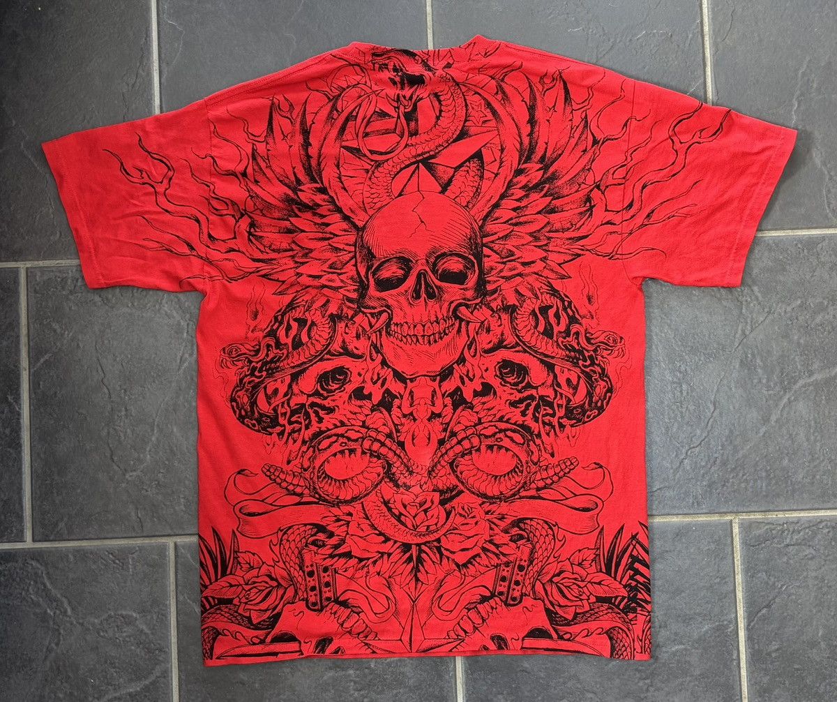 Other VTG Y2K 00s HYBRID TEES RED SKULL TSHIRT SIZE L RARE GRAIL Size US L / EU 52-54 / 3 - 2 Thumbnail