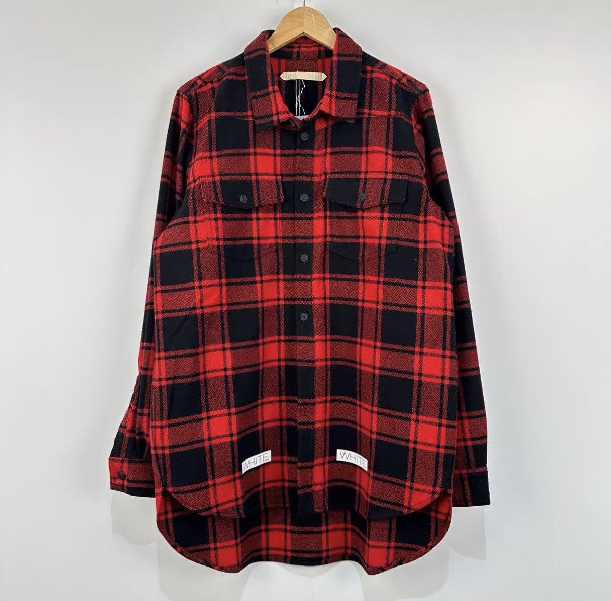 Off-White Off-White Vintage No.13 Wool Red Check Jacket J42 Size US S / EU 44-46 / 1 - 1 Thumbnail
