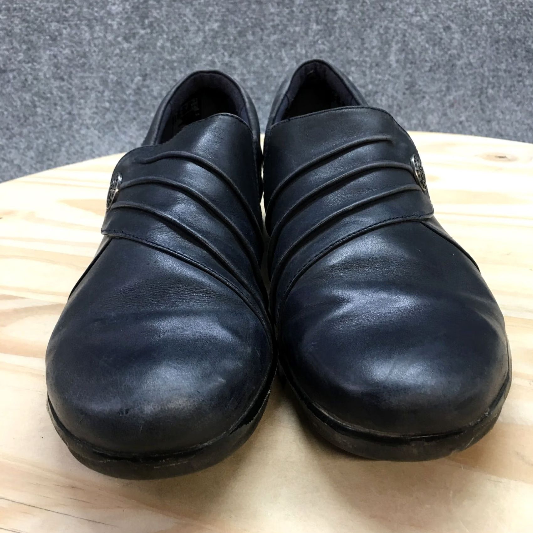 Clarks Clarks Women Loafer Casual Leather Low Top Blue 6.5 M Hope Roxanne Shoes Size M / US 6-8 / IT 42-44 - 4 Thumbnail