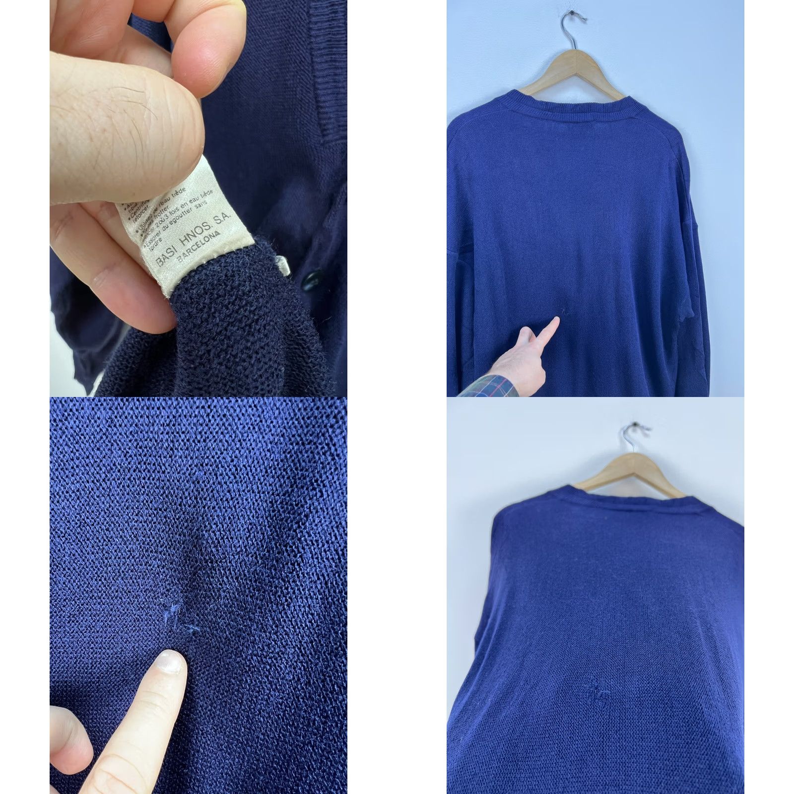 Lacoste VINTAGE Lacoste Shirt Cardigan Sweater Navy XL Men Size US XL / EU 56 / 4 - 8 Thumbnail