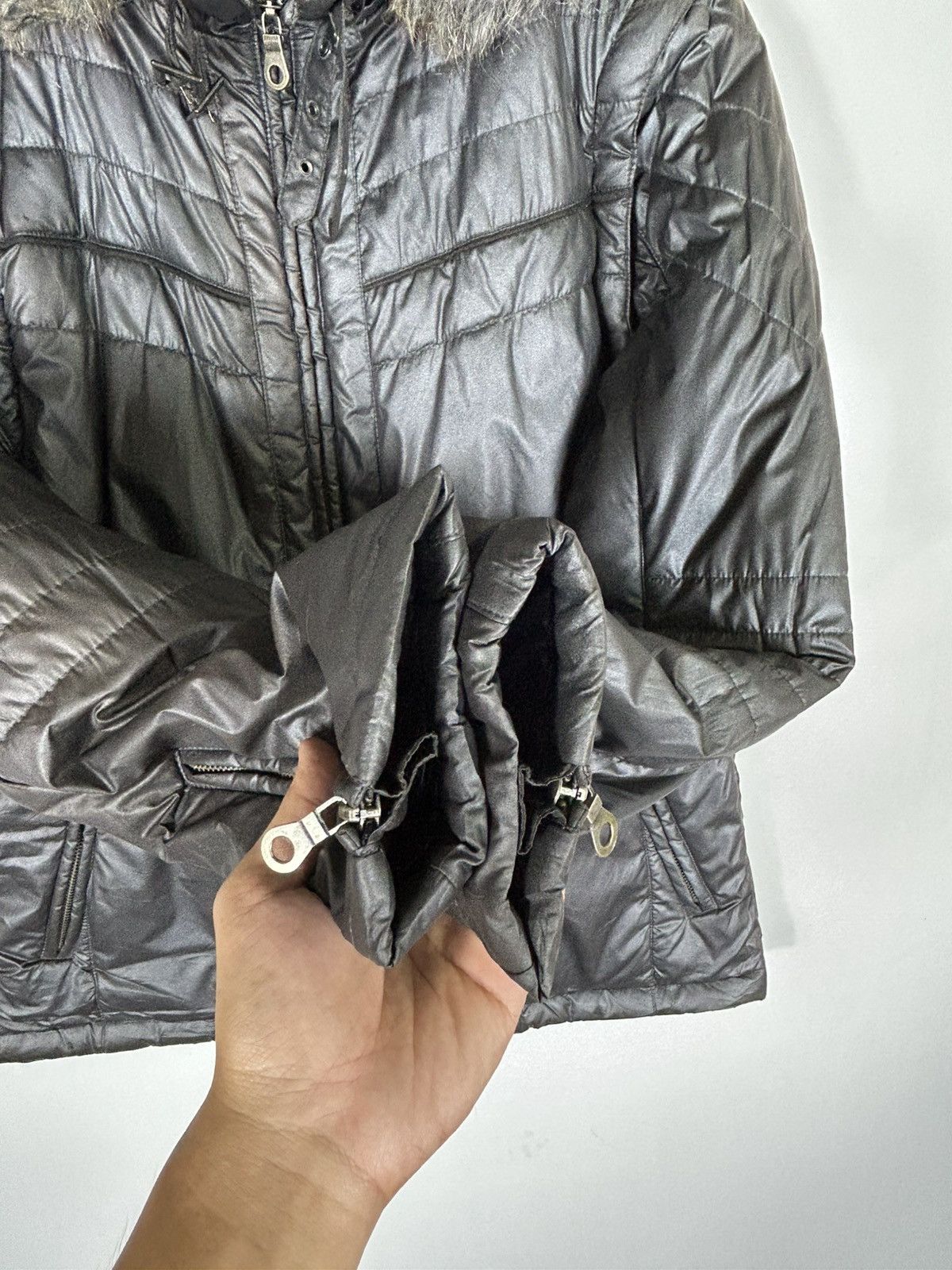 Mossimo Mossimo Vintage Black Puffer Jacket with Faux Fur Hood Size US M / EU 48-50 / 2 - 7 Thumbnail