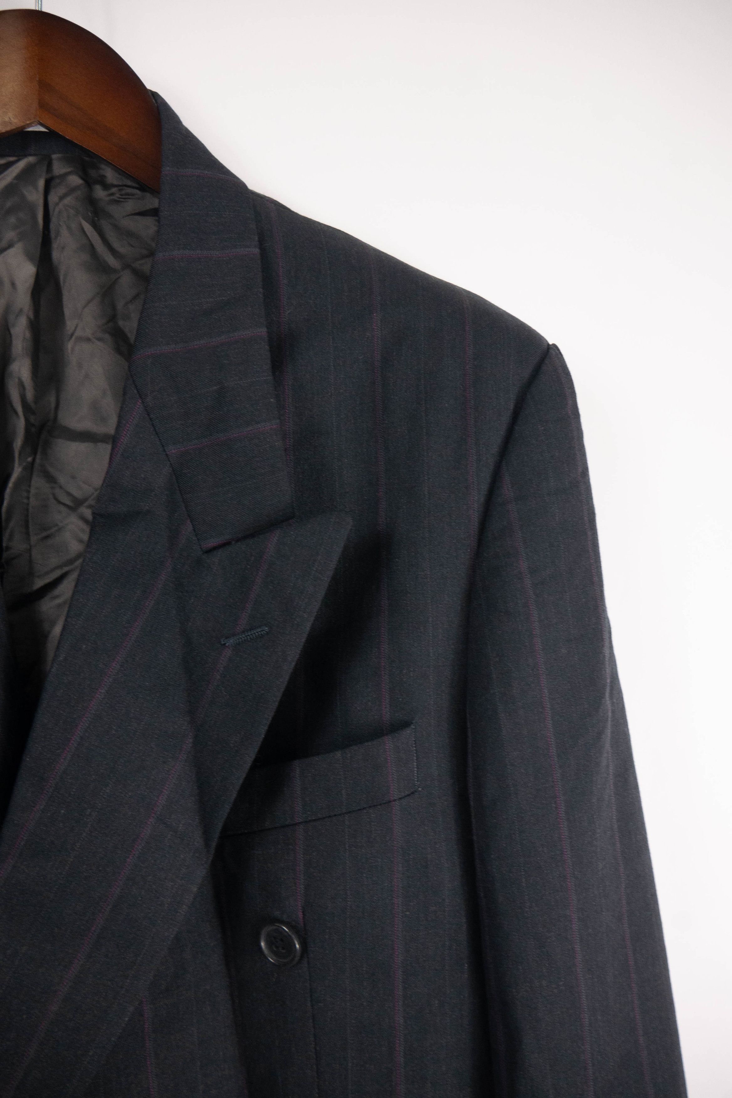 Yves Saint Laurent Yves Saint Laurent double-breasted blazer striped, old money Size 48S - 2 Thumbnail