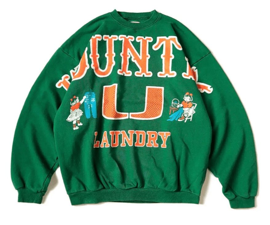 Kapital Big Kountry College Crewneck Sweatshirt Green Size US S / EU 44-46 / 1 - 1 Preview