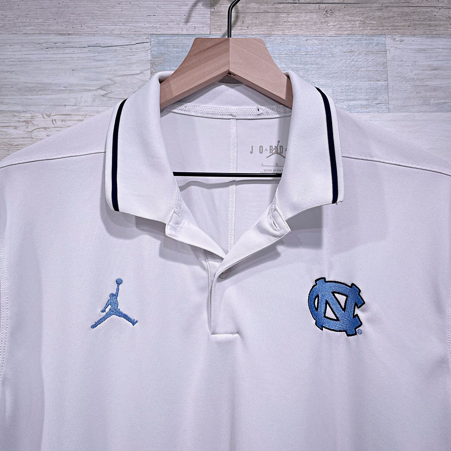 Nike UNC North Carolina Tar Heels Tech Polo Air Jordan Mens Large Size US L / EU 52-54 / 3 - 2 Thumbnail