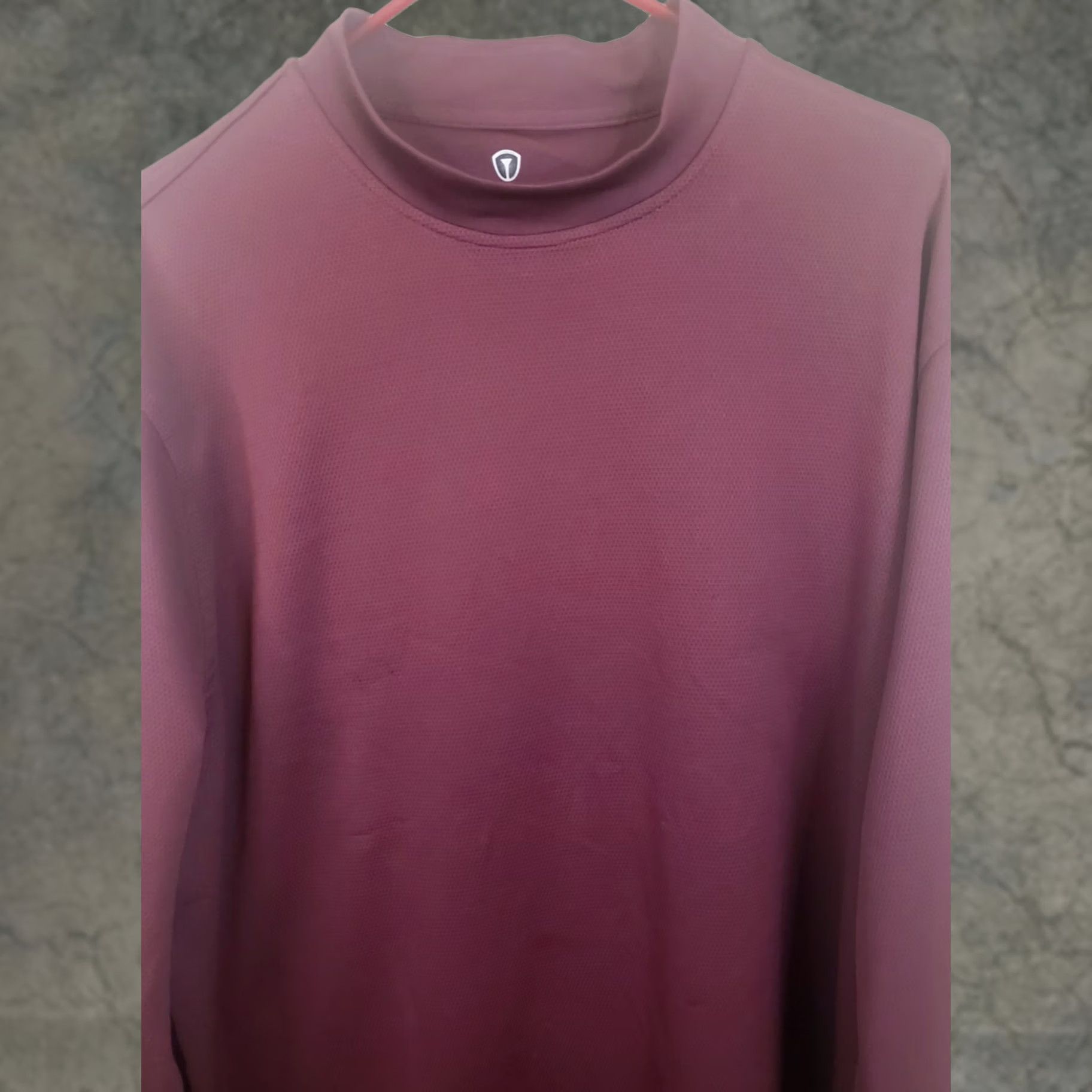 Vintage Pro Tour Shirt 2XLT Garnet Mock Pullover Long Sleeve Polyester Mens Shirt Size US XXL / EU 58 / 5 - 1 Thumbnail