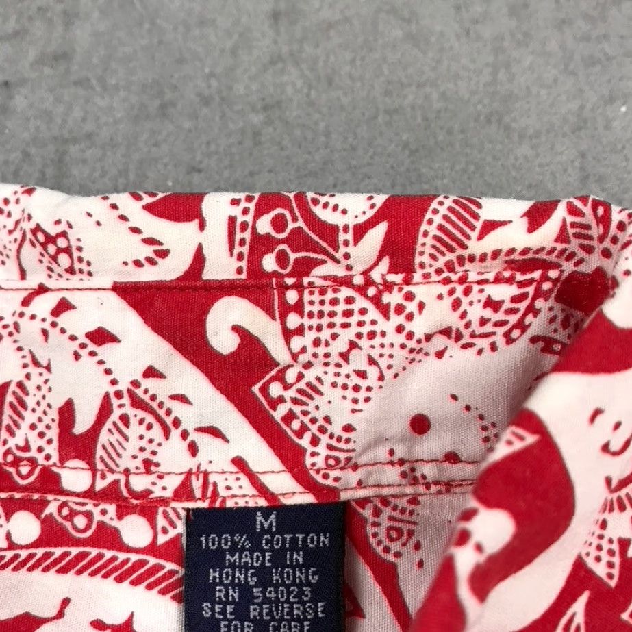 Gap VINTAGE Gap Shirt Mens M Red Paisley Camp Collar 90s Button-Up Cotton Short Sleeve Summer Casual Mens Size US M / EU 48-50 / 2 - 5 Thumbnail