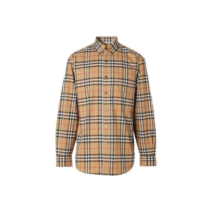 Burberry Burberry Burberry Vintage Plaid Long Sleeve Shirt-2507 Size US S / EU 44-46 / 1 - 1 Thumbnail