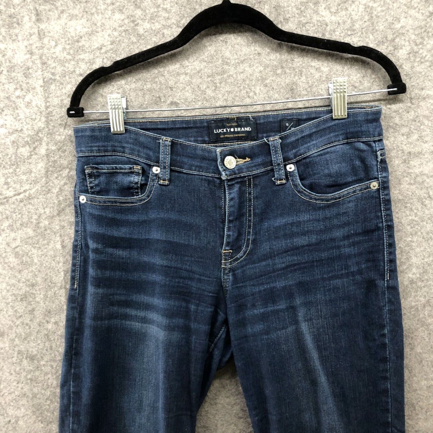 Lucky Brand Lucky Brand Women's Blue Low Rise Skinny Jeans, Size 6, Cotton Blend, Stretch Size 28" / US 6 / IT 42 - 3 Thumbnail
