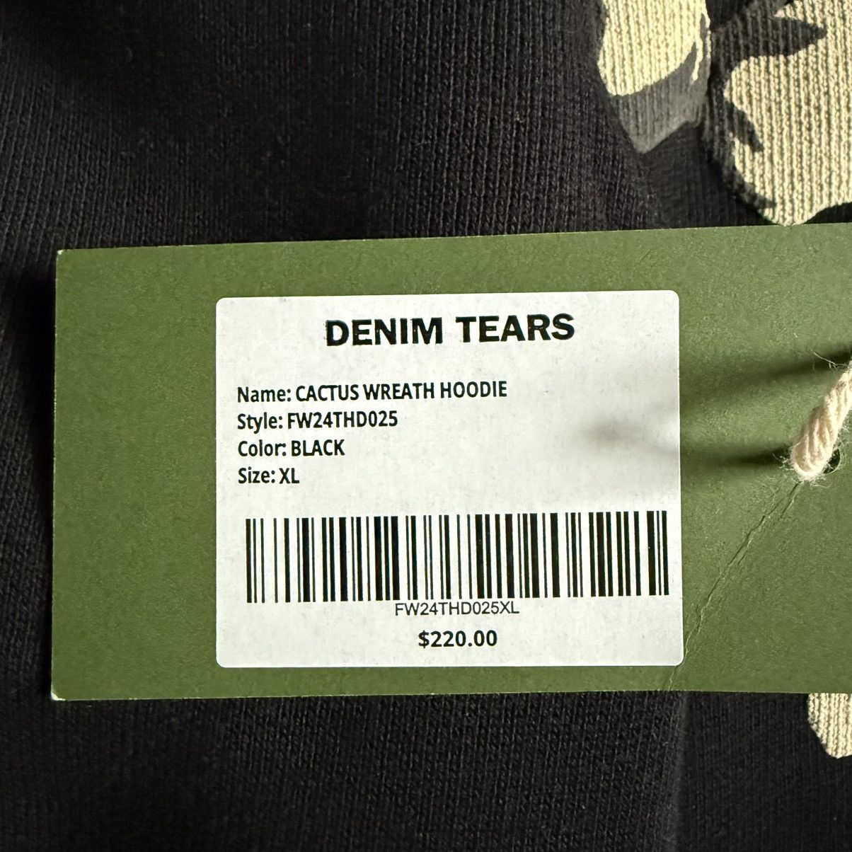 Cactus Plant Flea Market × DENIM TEARS DENIM TEARS CACTUS WREATH BLACK HOODIE Size US L / EU 52-54 / 3 - 3 Thumbnail