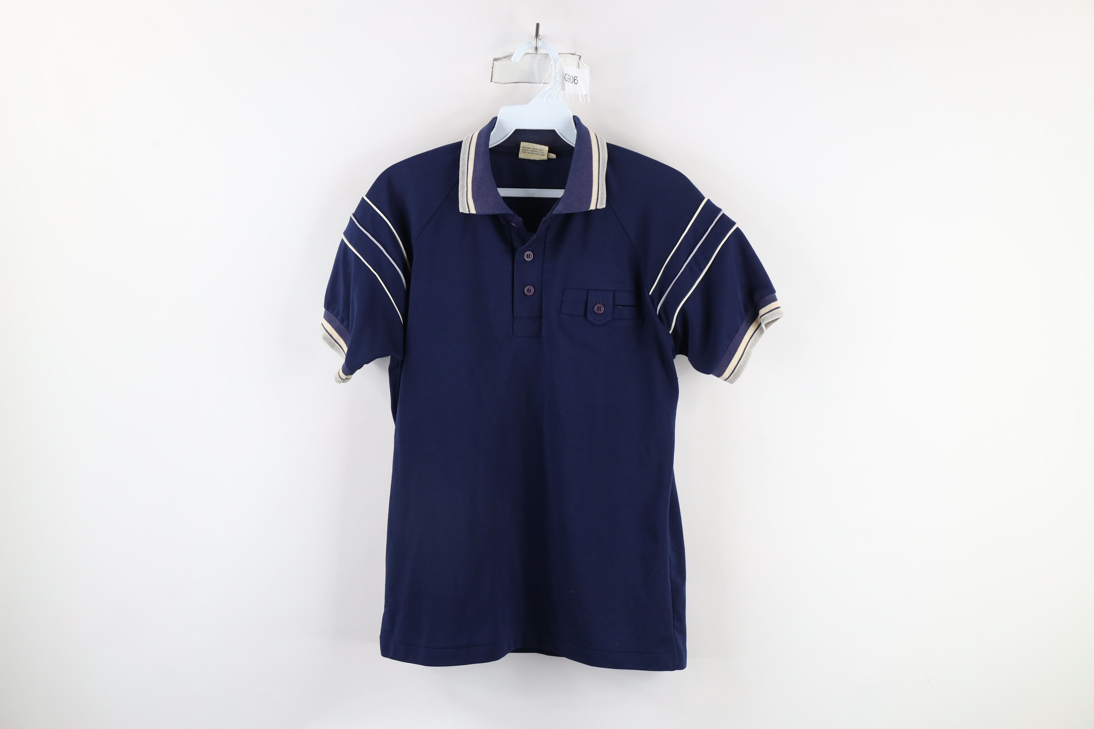 Vintage Vintage 70s Streetwear Striped Knit Collared Polo Shirt USA Size US M / EU 48-50 / 2 - 1 Thumbnail