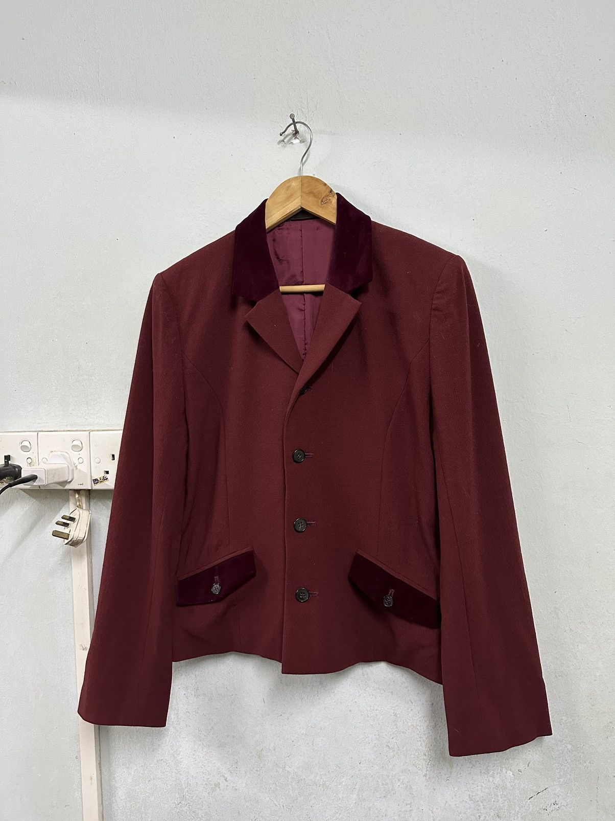 Yohji Yamamoto 👹Yohji Yamamoto Y’S Bis Wool Crop-Top Jacket (Woman) Size US S / EU 44-46 / 1 - 4 Thumbnail