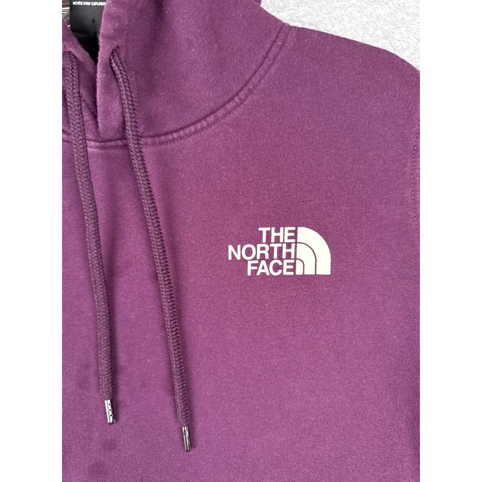 The North Face VINTAGE The North Face Hoodie Shirt Womens Medium Purple Pullover Pocket Cotton 90s Logo Mens Womens Boys Girls Size M / US 6-8 / IT 42-44 - 6 Thumbnail