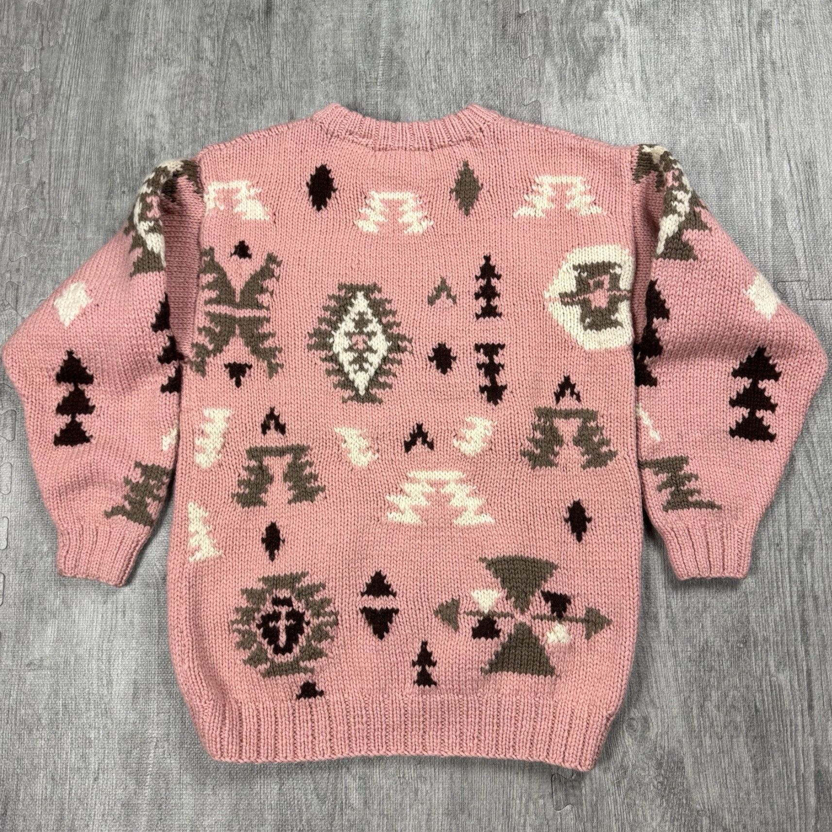 Pinko VINTAGE Outback Red Southwestern Geometric Crewneck Sweater M Pink/Neutrals Womens Size M / US 6-8 / IT 42-44 - 5 Thumbnail