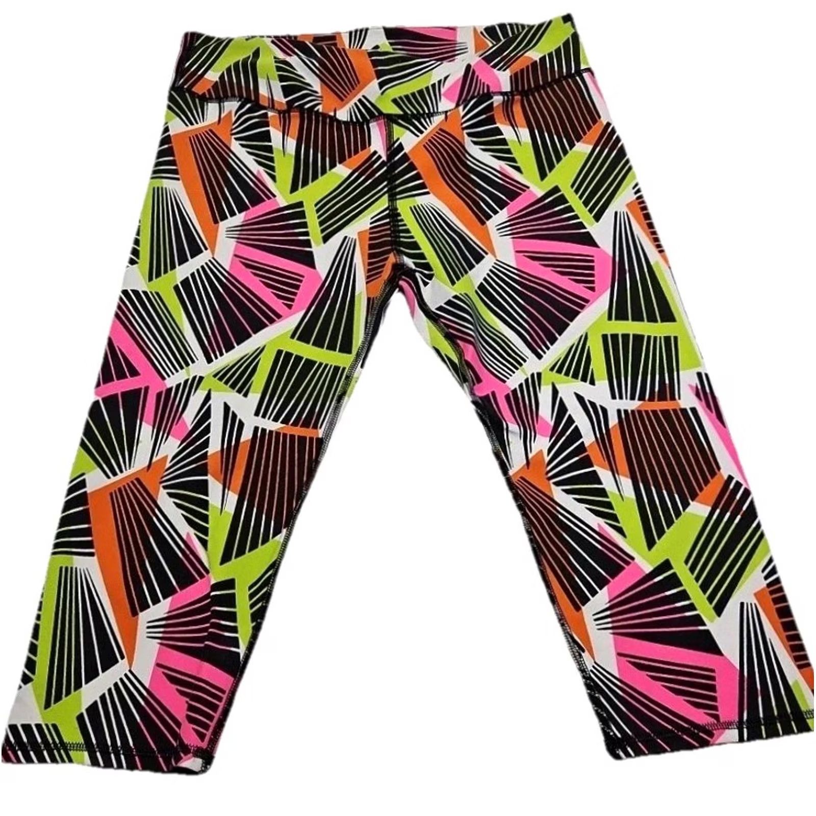 Fabletics Fabletics Leggings Womens Medium Multicolor Geometric Print Athletic Yoga Capri Size 32" / US 10 / IT 46 - 2 Thumbnail