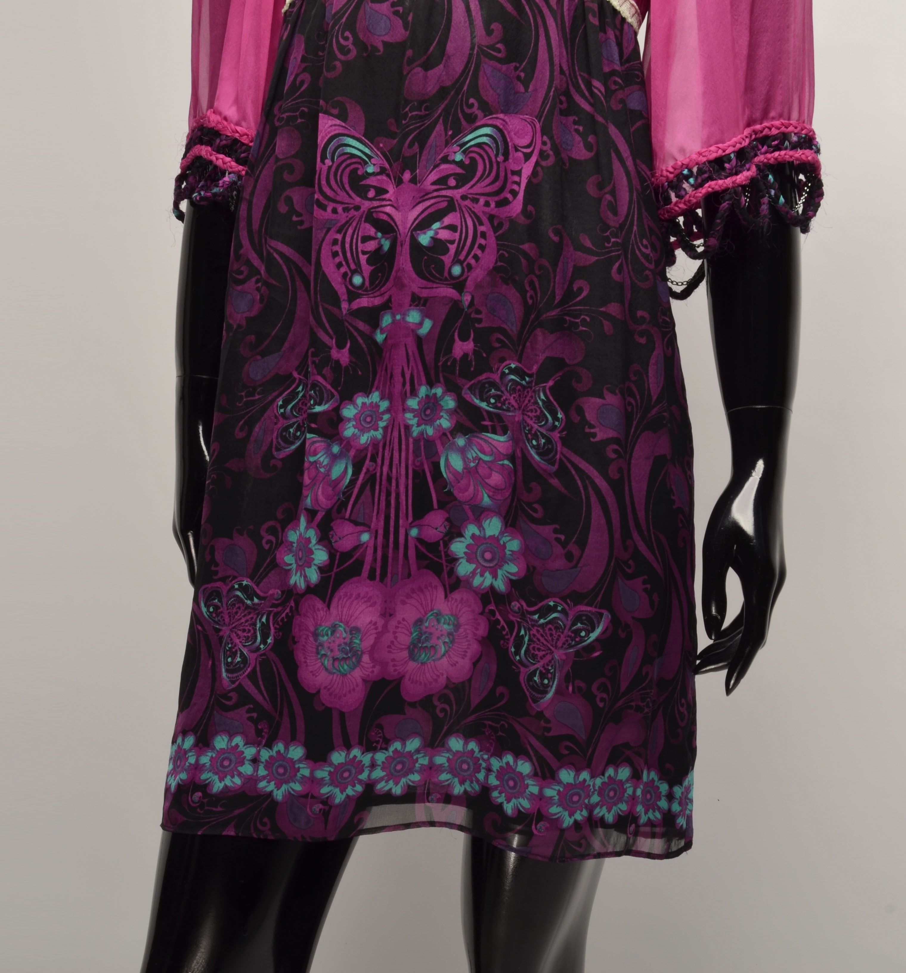 Custo Barcelona × Vintage Custo Barcelona Vintage Y2K Boho Silk Mini Dress Size S / US 4 / IT 40 - 11 Thumbnail