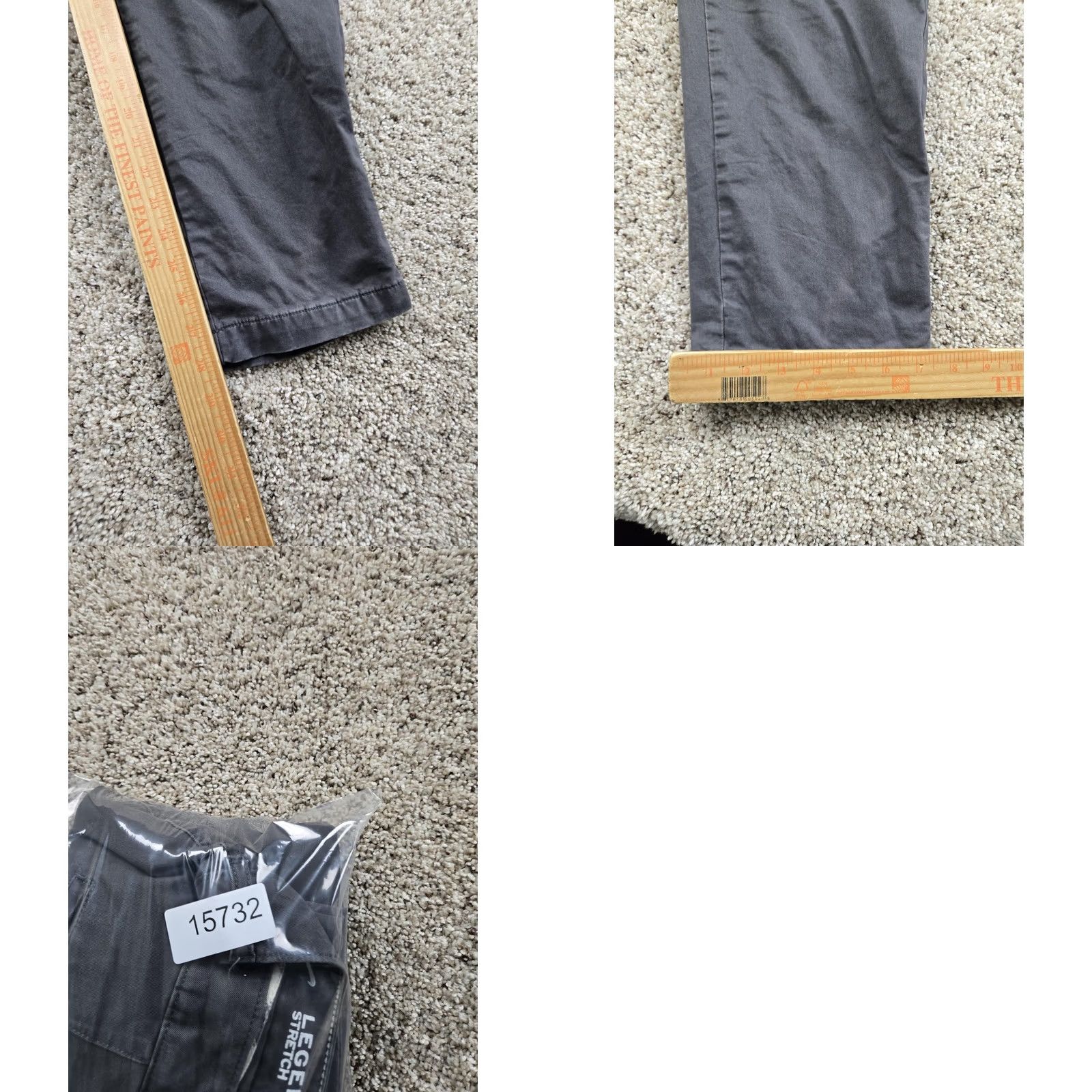 Eddie Bauer Eddie Bauer Women XL Gray Boyfriend Chino Pants Regular Straight Twill Lined Pocket Logo Casual 36in 28in Rise High Size 40" / US 18 - 9 Thumbnail