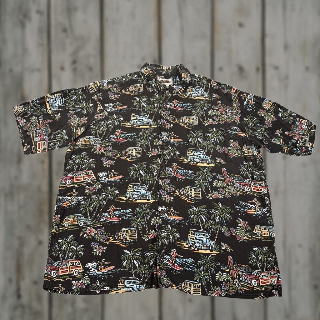 Reyn Spooner Reyn Spooner Shirt Mens 2XL Rayon Eddy Y Woody Wagon Surf Hawaiian Japan Aloha Size US XXL / EU 58 / 5 - 1 Thumbnail