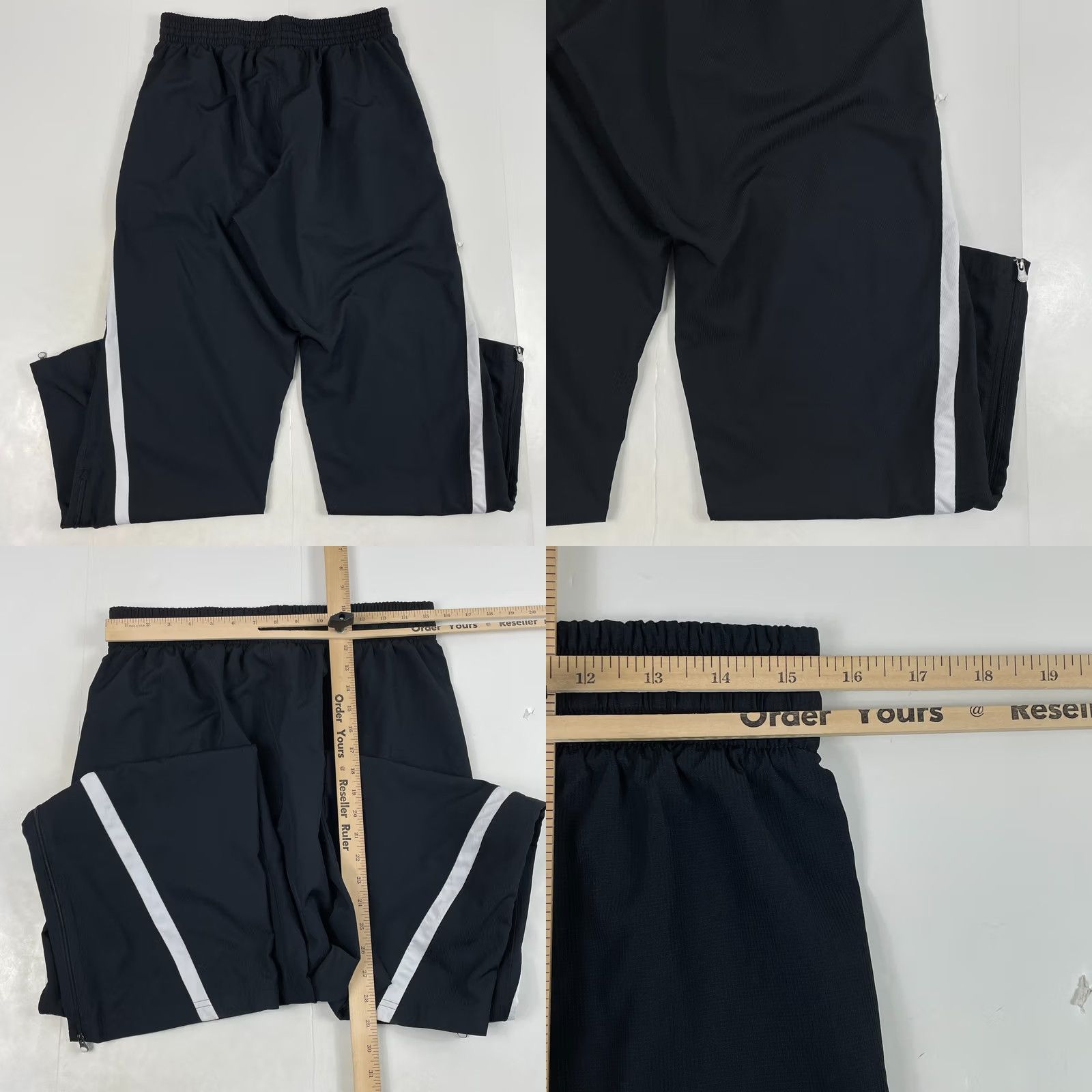 Under Armour Under Armour Track Pants Men Large Black Relaxed Straight Lined Baggy Workout Gym Size US 31 - 8 Thumbnail