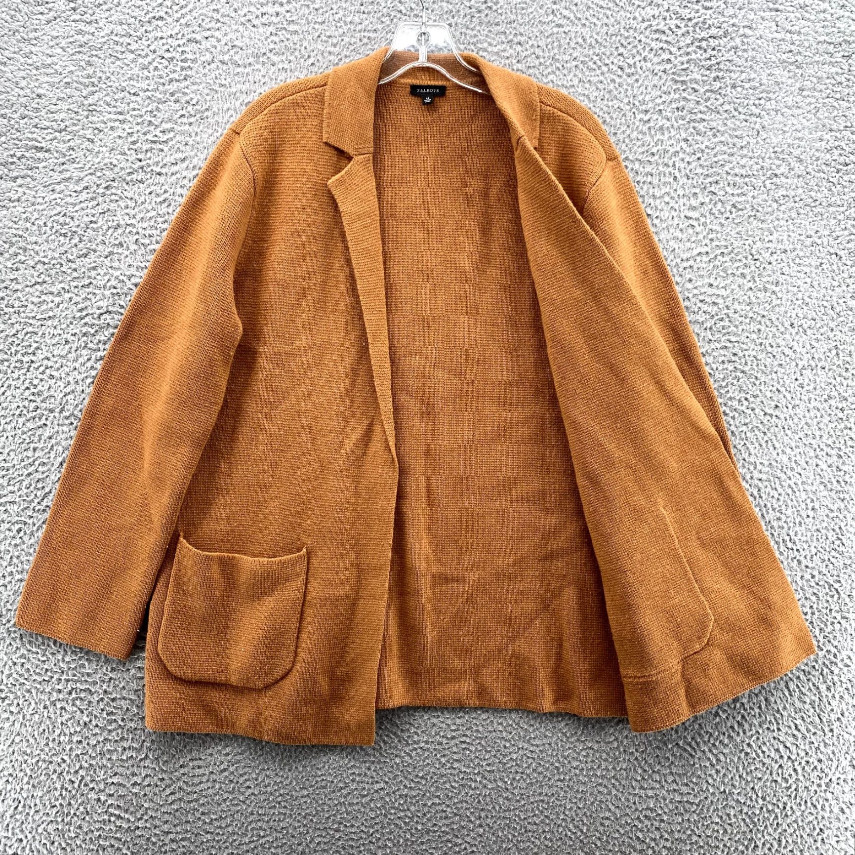 Talbots Talbots Knit Blazer Medium Orange Wool Blend Cardigan Corpcore Academia Office Blazer Shirt Women Regular Size M Size M / US 6-8 / IT 42-44 - 4 Thumbnail
