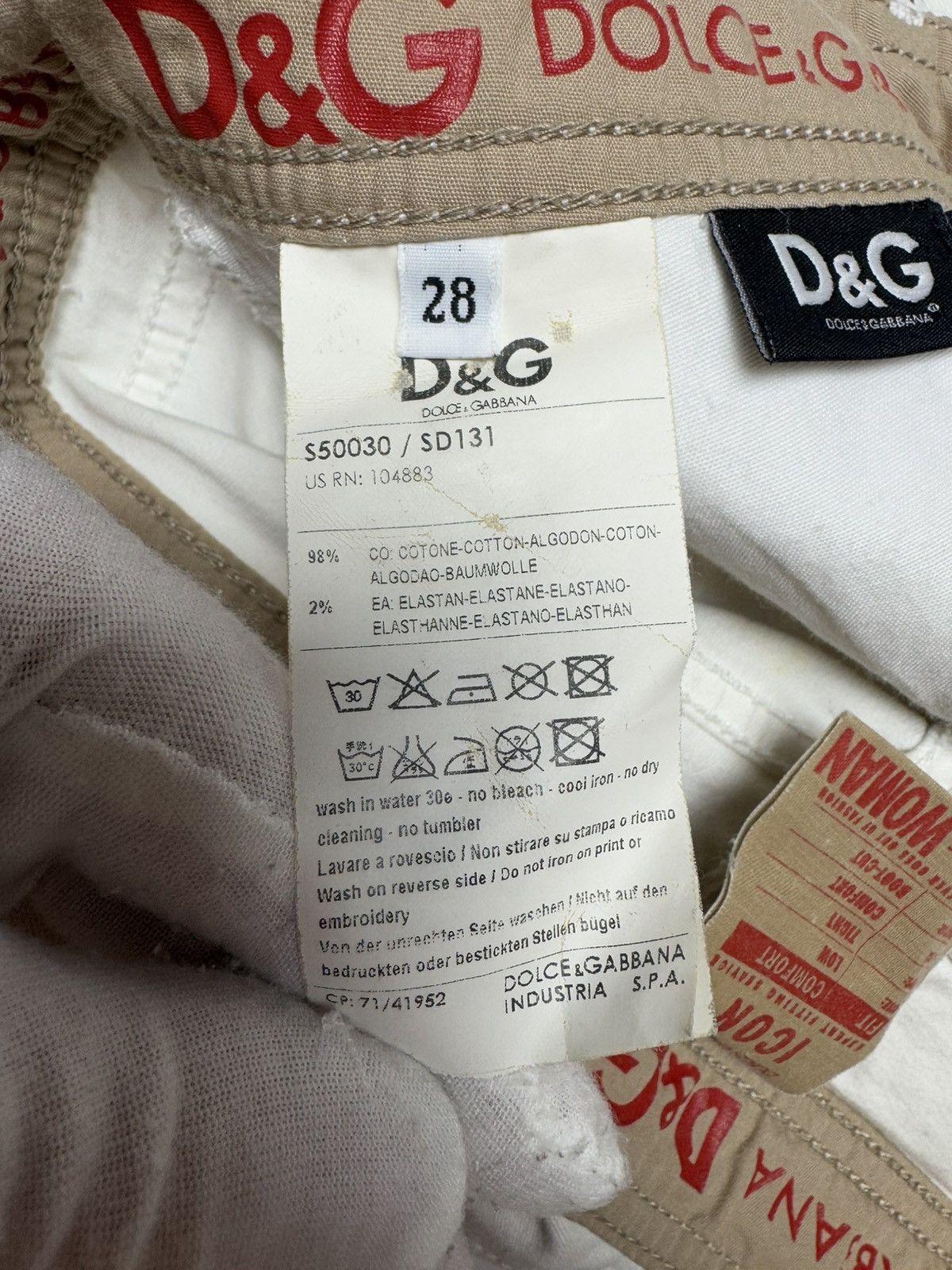Dolce & Gabbana × Vintage Dolce & Gabbana Pants Vintage Size 28" / US 6 / IT 42 - 8 Thumbnail