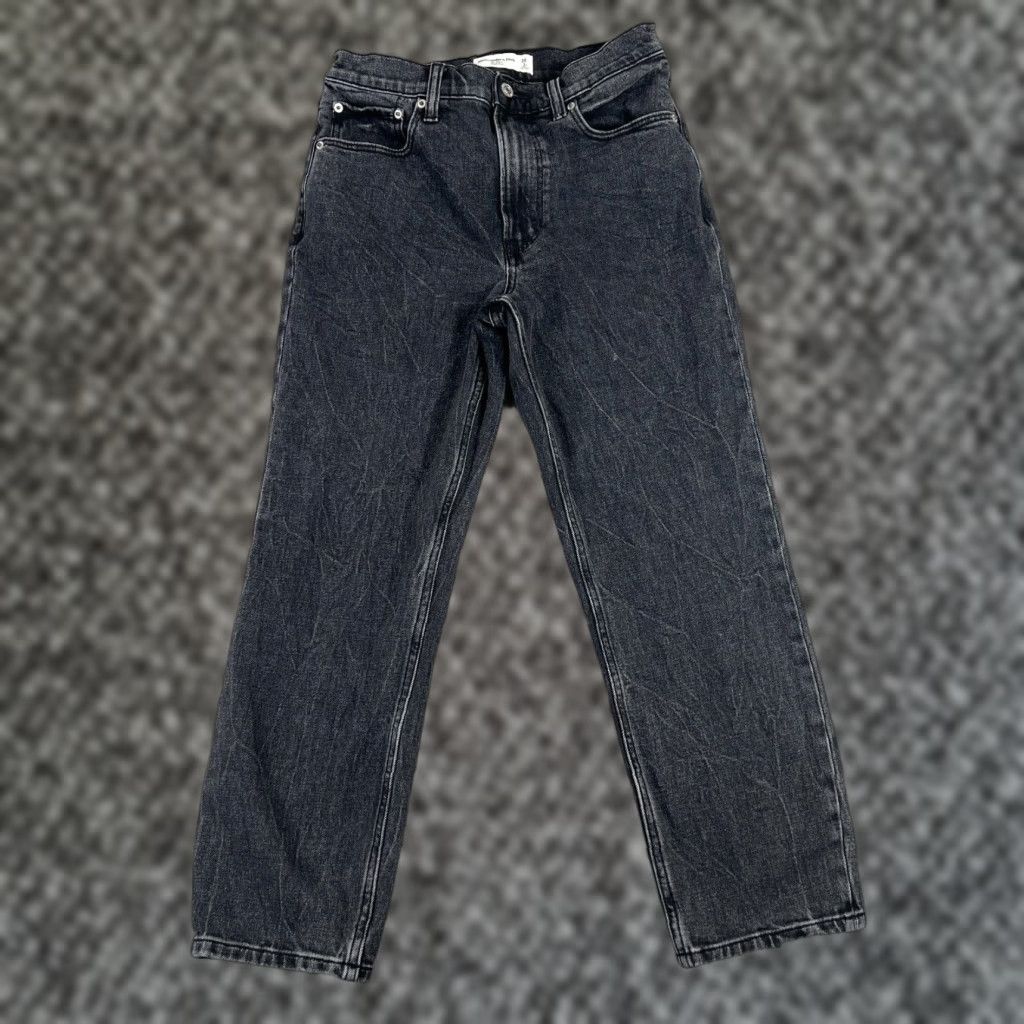 Abercrombie & Fitch VINTAGE Abercrombie & Fitch Mom High Rise Jeans Size 2 Womens Black Cotton Denim Fall Size 26" / US 2 / IT 38 - 1 Thumbnail