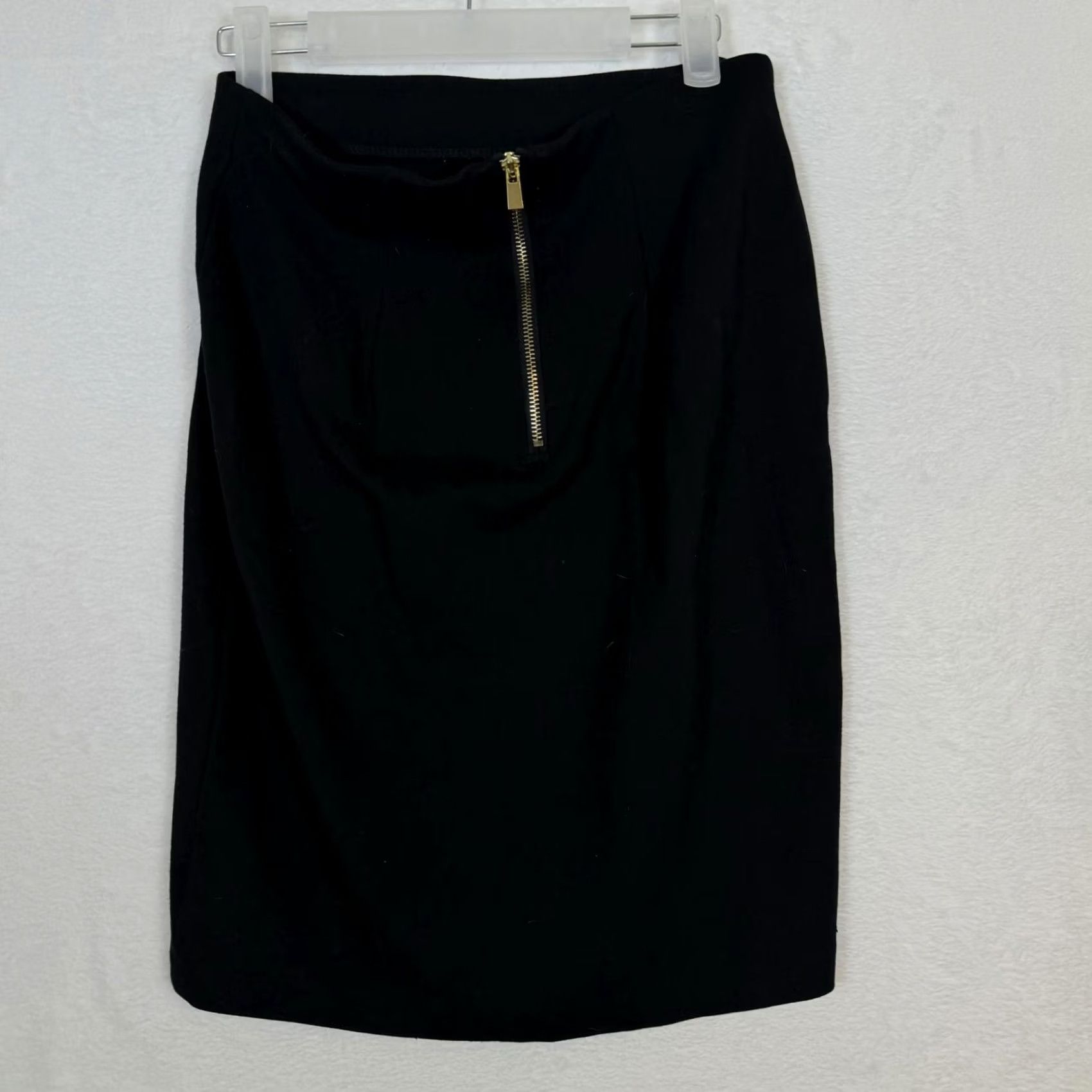 Vintage Philosophy Skirt Women’s Black A-Line Knee-Length Rayon Back-Zip Size 2 Classic Size 26" / US 2 / IT 38 - 3 Thumbnail