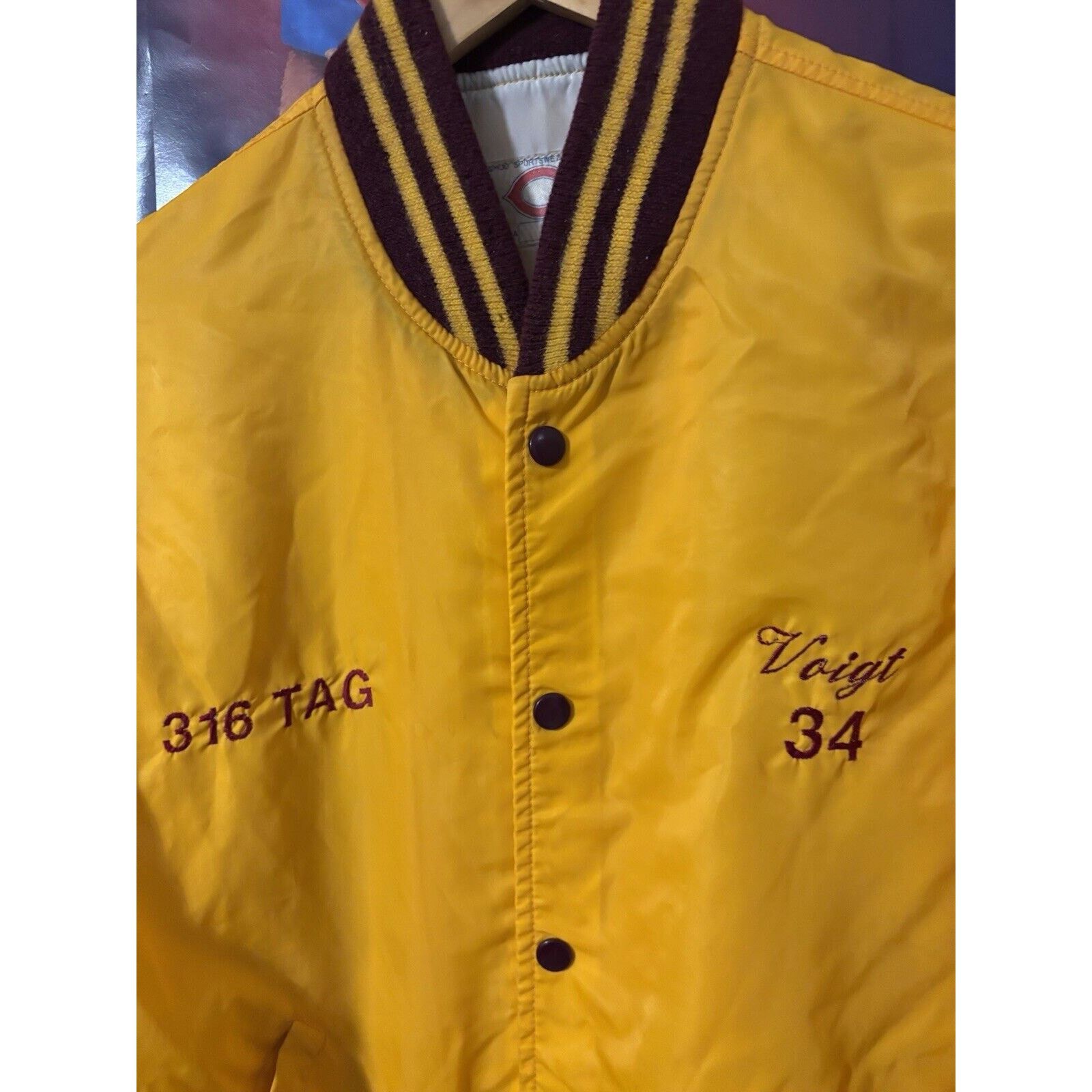 Other Vintage satin yellow 50s 60s bomber jacket Ohio Sportswear Size US XXL / EU 58 / 5 - 6 Thumbnail