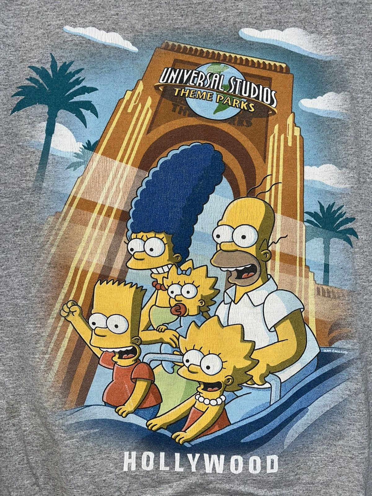 Crazy Y2K Faded Thrashed ERD Baggy Skater The Simpsons Tee