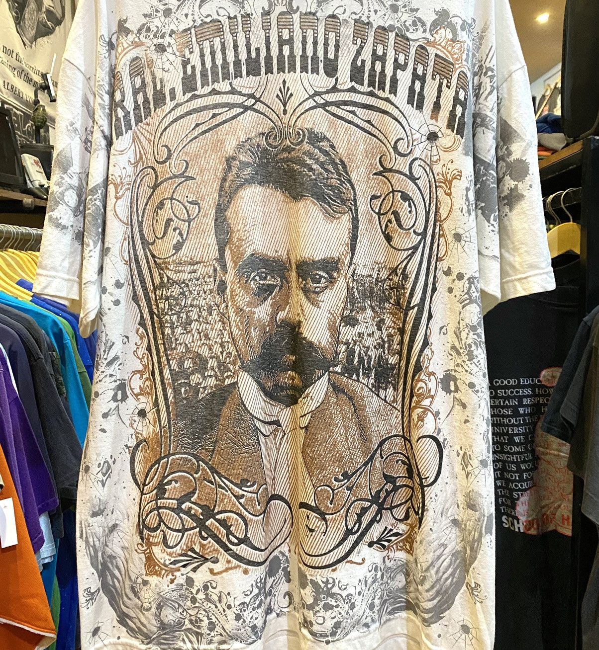 Vintage Shirt Tee Emiliano Zapata Salazar Mexican Revolution OVP AAA Size US XL / EU 56 / 4 - 2 Thumbnail