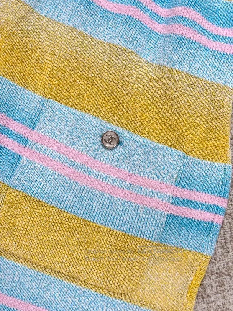Chanel Chanel Yellow and blue gradient striped fine glitter short Size XS / US 0-2 / IT 36-38 - 4 Thumbnail