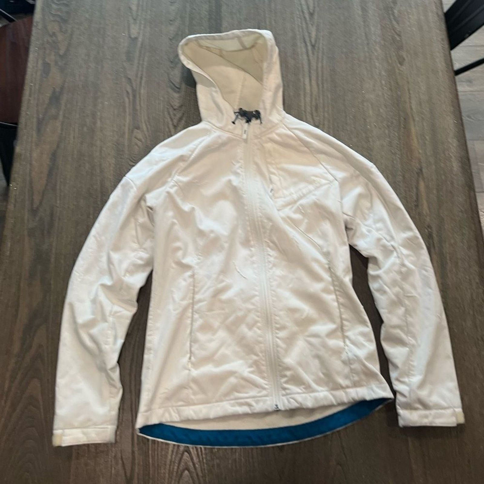 Free Country Free Country White Athletic Jacket Hooded Full Zip Fleece S Size S / US 4 / IT 40 - 1 Thumbnail