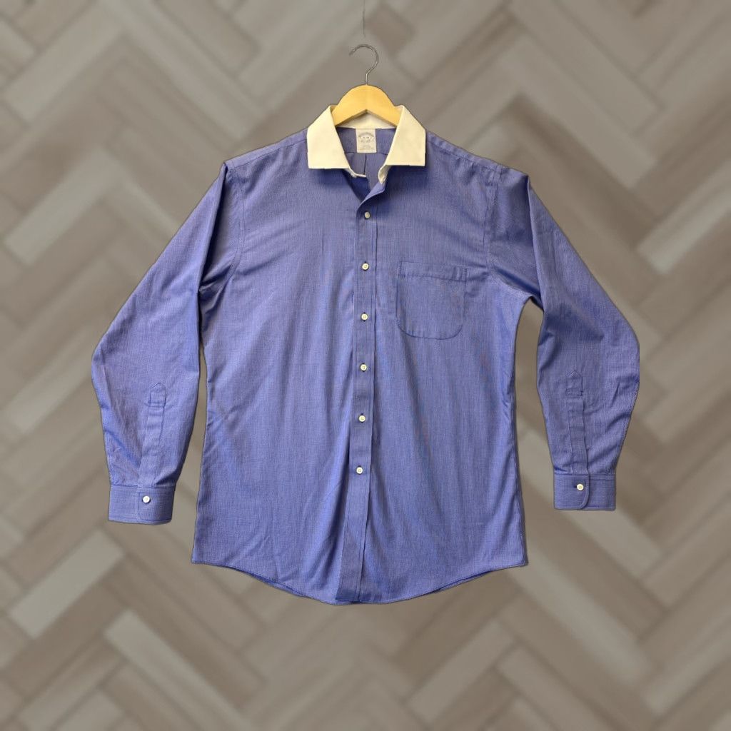 Brooks Brothers BROOKS BROTHERS Shirt Men’s Large Long Sleeve Supima Cotton Solid Royal Blue Button-Down Size US L / EU 52-54 / 3 - 1 Thumbnail