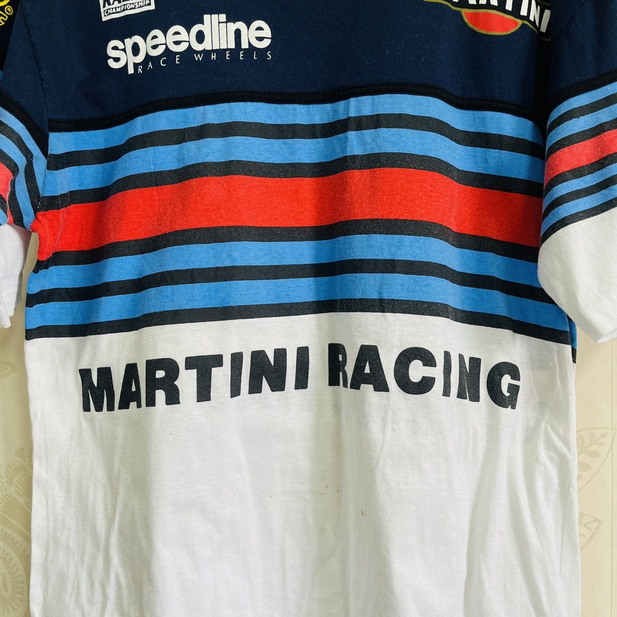 Ford × Pirelli × Vintage Vintage Ford Martini Racing Blue White TShirt Size US M / EU 48-50 / 2 - 7 Thumbnail