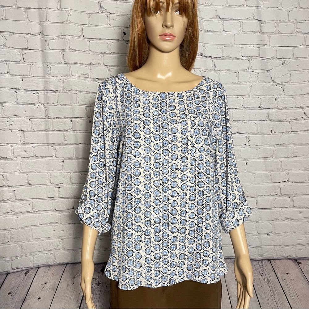 Loft New LOFT Long Roll Up Sleeve Blouse Size M Size M / US 6-8 / IT 42-44 - 1 Thumbnail