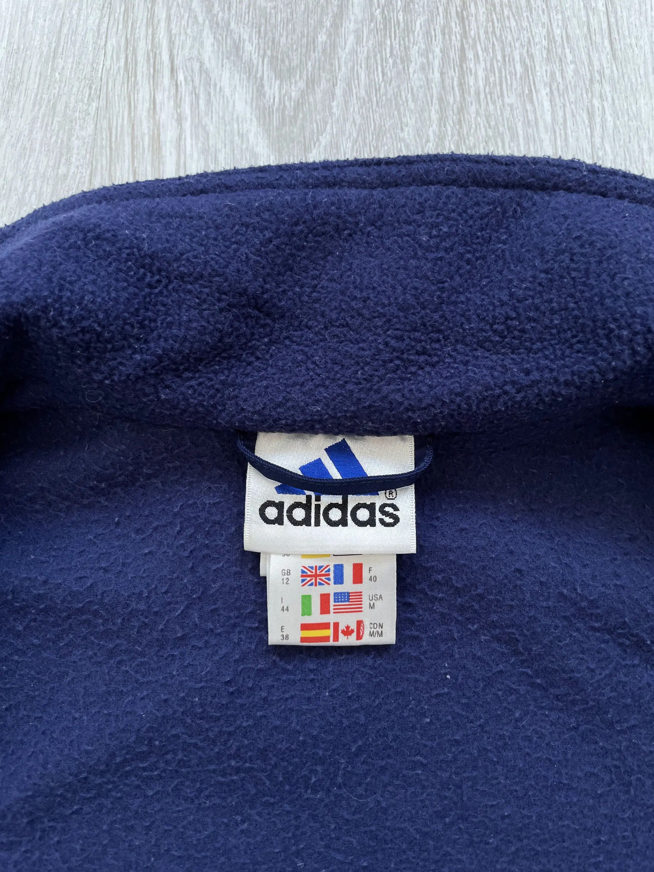 Adidas Vintage 90s Adidas Fleece Track Vest Size US S / EU 44-46 / 1 - 10 Thumbnail