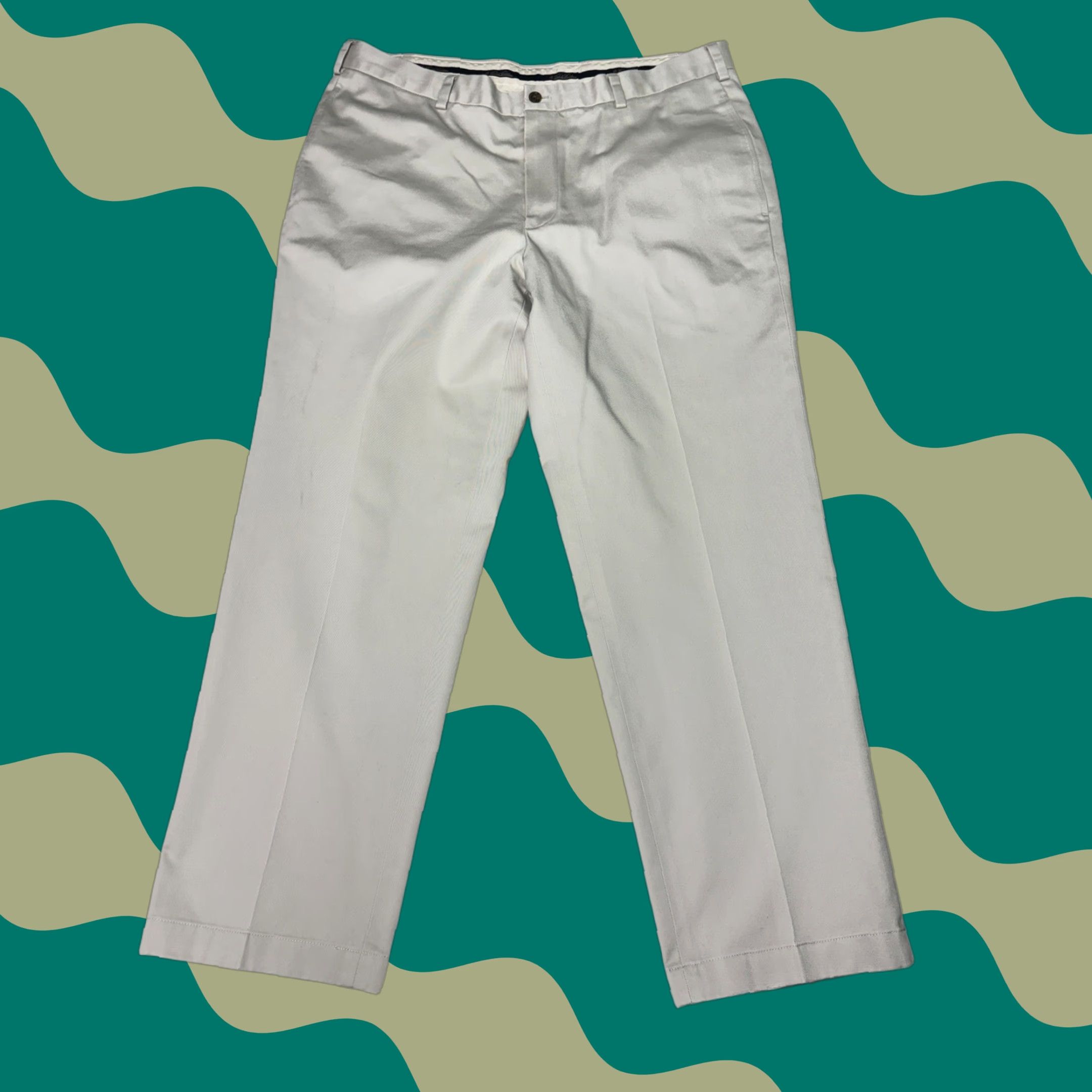 Brooks Brothers Brooks Brothers Advantage Chino Mens Pants Beige W38 L30 Classic Fit Cotton Straight Front Fronted Size US 38 / EU 54 - 1 Thumbnail