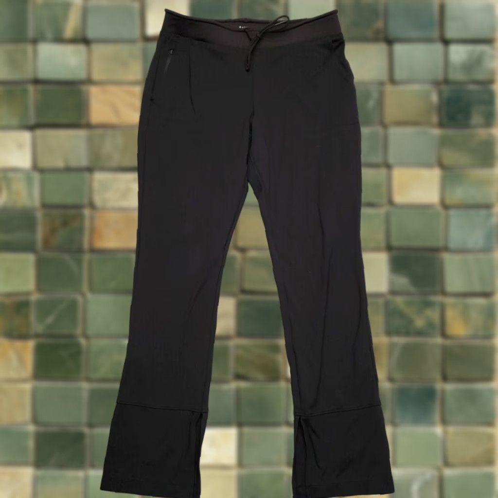 Athleta Athleta Pants Womens M Black Hermosa Stretch Flare Split Hem Pull On Athleisure Size 32" / US 10 / IT 46 - 1 Thumbnail