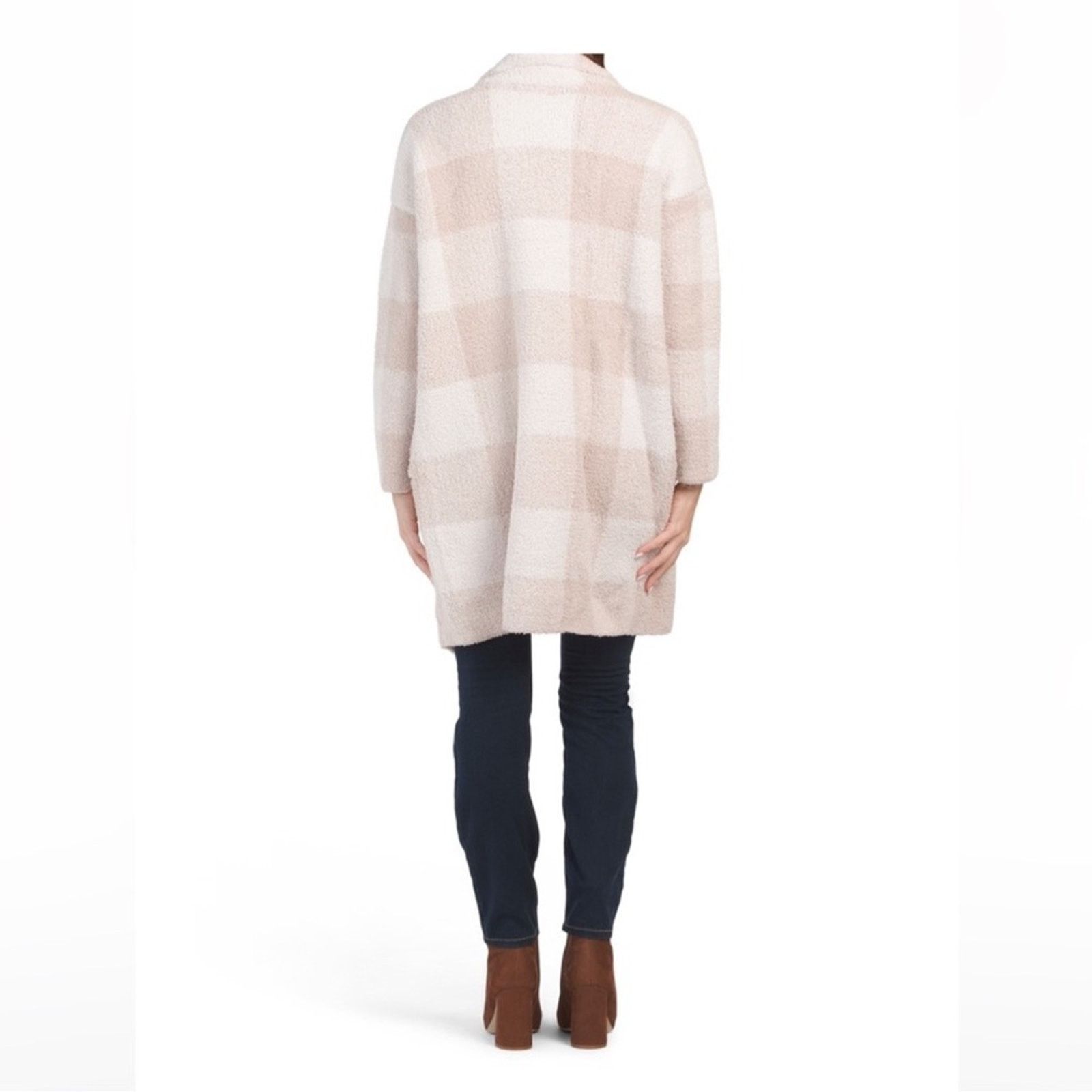 Halston HALSTON Buffalo Check Collar Cardigan With Pockets Size M / US 6-8 / IT 42-44 - 2 Thumbnail