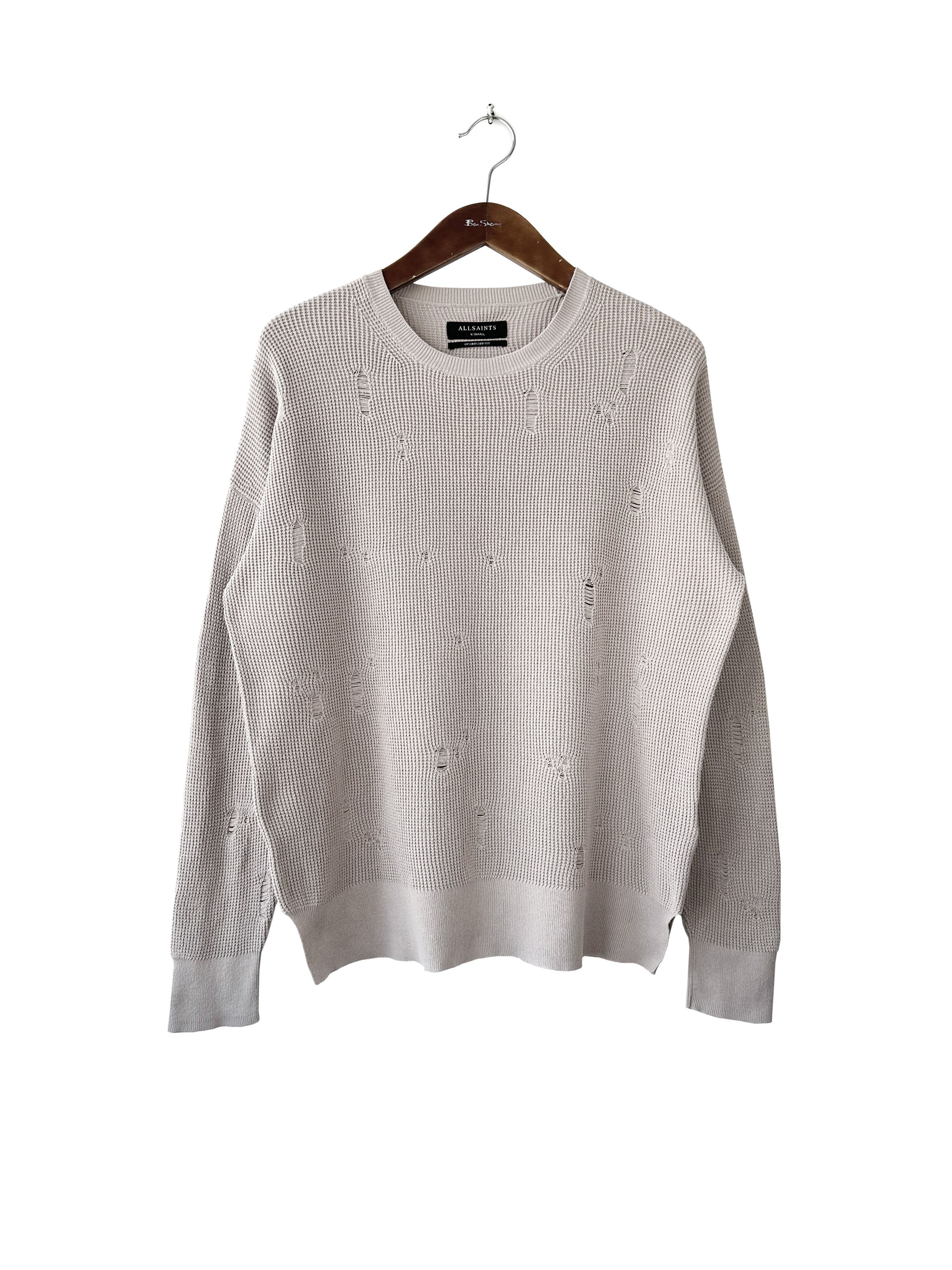 All Saints Oversized distressed textured sweater